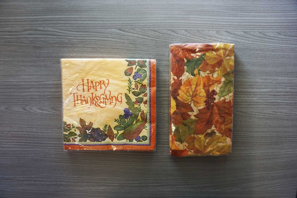 Thanksgiving dinner napkins